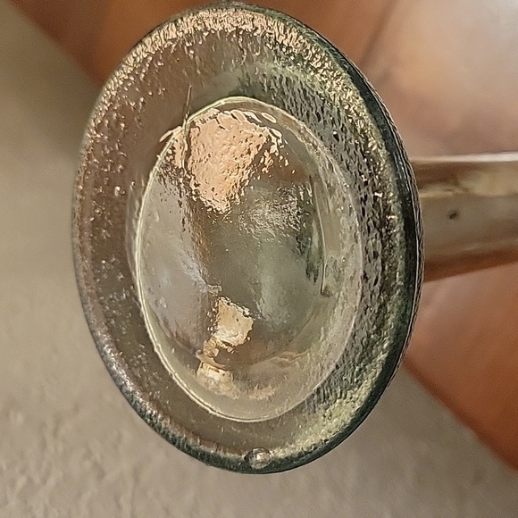 VTG Contemporary Recycled Green Glass Candlestick Holders Bud Vases Set - Picture 6 of 9